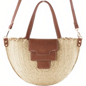 Sac à Main Paille <br>Demi Cercle